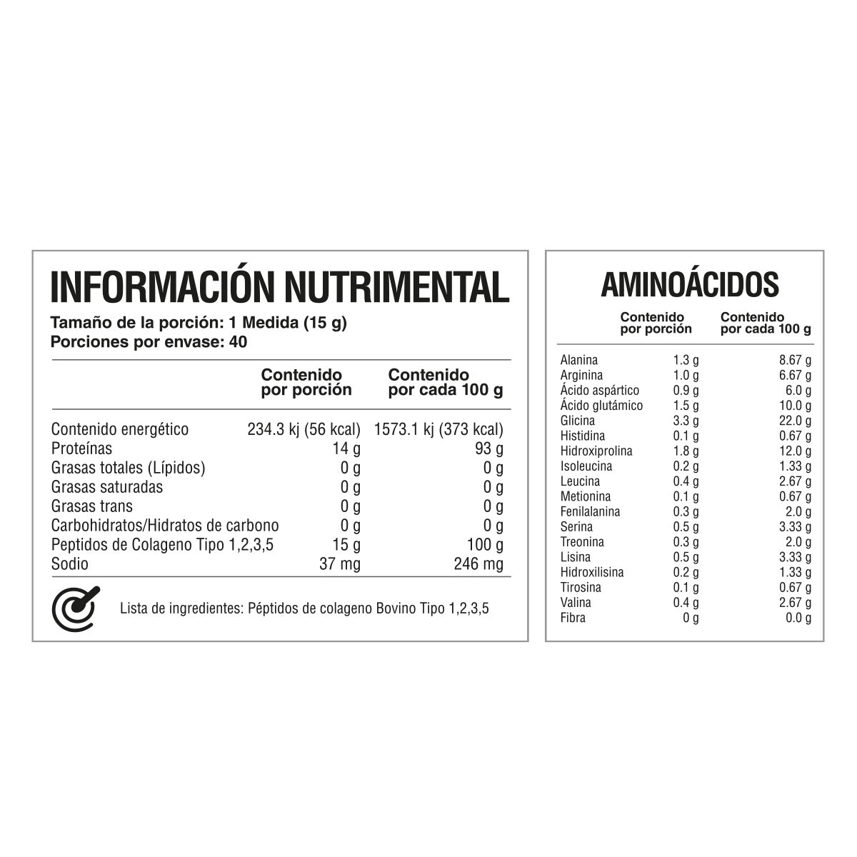 COLLAGEN PEPTIDES | VITAMIN BOUTIQUE | 100% PEPTIDOS DE COLAGENO | SABOR NATURAL | 40 SERVICIOS | 600G